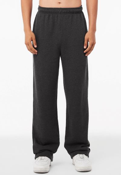 man wearing straight leg sweatpants