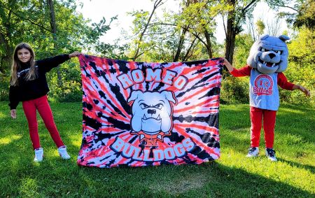 plush school spirit blanket bulldog mascot