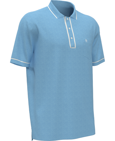 Penguin retro polo shirt baby blue