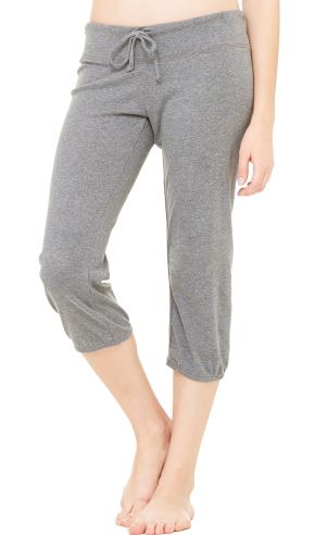 cozy women's capri lounge pants with drawstring