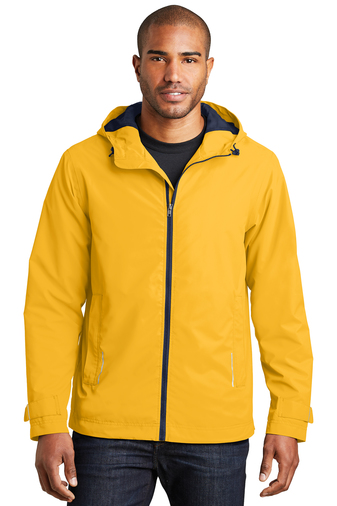 men's rain slicker with hood yellow