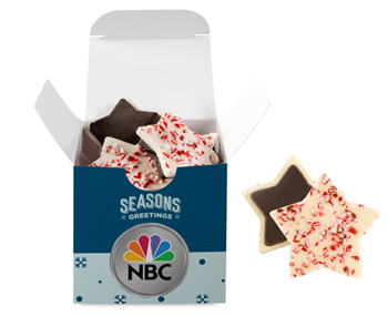 peppermint bark stars in gift box