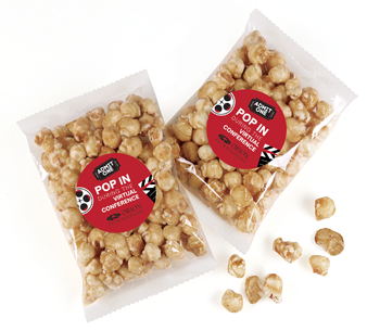 kettle corn snack pack with custom label