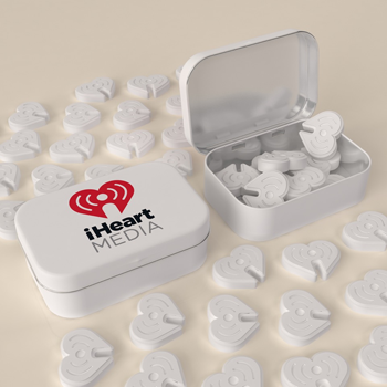 custom shaped mints in branded tim