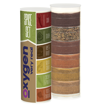 6-Way Spice Rub Set in branded sleeve