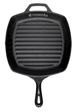 branded square Lodge cast iron grilling pan