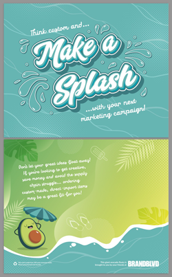 Brand Blvd. personalized "make a splash" note