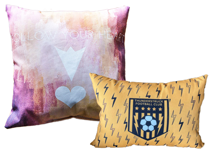 custom polyester throw pillows with dye sublimation print