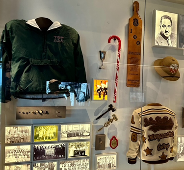 display of artifacts from African American fraternities and sororities